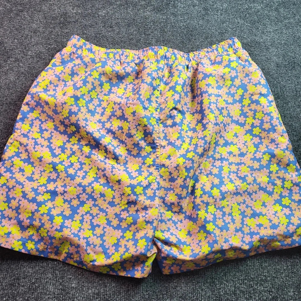 Mens Swim Trunks Lot of 3 Floral Palm Tree Umbrella Blue Pink Size Large